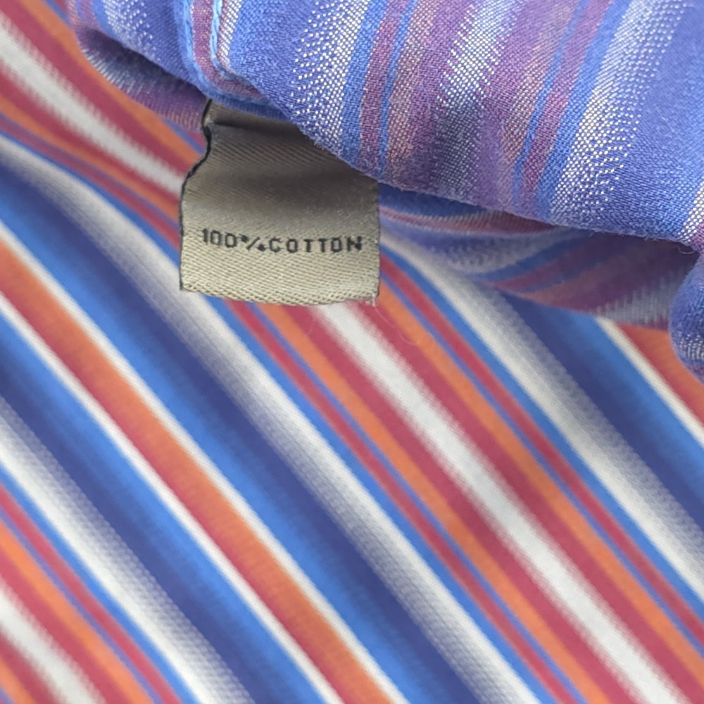 Johnston Murphy Shirt Large Tailored Fit Long Sleeve Button Up Multicolor - Picture 6 of 8